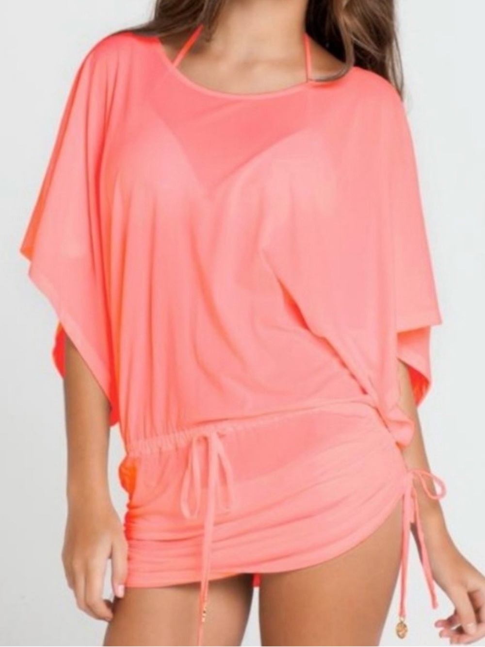 Luli Fama Cosita Buena Coverup Pink Sunsets South Beach Dress NWOT Size Medium